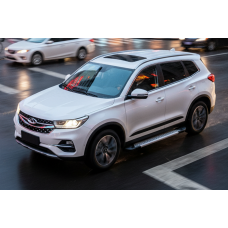 Бокові пороги New Vision Grey (2 шт., алюміній) для Chery Tiggo 7 2020- рр
