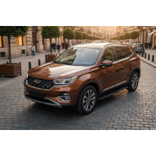 Бокові пороги Tayga Black (2 шт., алюміній) для Chery Tiggo 7 2020- рр