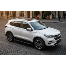 Боковые пороги Bosphorus Black (2 шт., алюминий) для Chery Tiggo 7 2020- гг