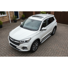 Боковые Подножки Shining (2 шт., Алюминий) для Chery Tiggo 8 2017- гг