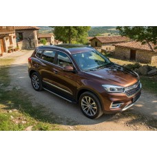 Боковые Подножки Maya V1 (2 шт., Алюминий) для Chery Tiggo 8 2017- гг