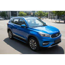 Боковые Подножки Maya Blue (2 шт., Алюминий) для Chery Tiggo 8 2017- гг