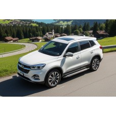 Боковые Подножки Rainbow (2 шт., Алюминий) для Chery Tiggo 8 2017- гг