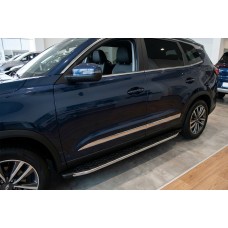 Боковые Подножки BlackLine (2 шт., Алюминий) для Chery Tiggo 8 2017- гг