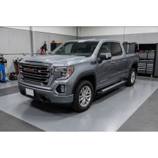 Боковые пороги New Vision Black (2 шт., алюминий) для GMS Sierra 2019- гг