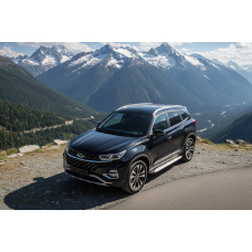 Боковые Подножки Shining (2 шт., Алюминий) для Chery Tiggo 7 2020- гг