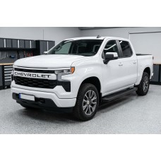 Бокові пороги Allmond Black (2 шт., алюміній) для Chevrolet Silverado 2019- рр