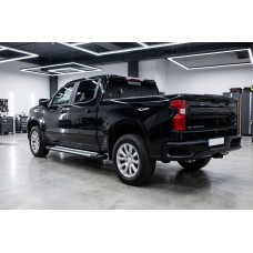 Бокові пороги Line (2 шт., алюміній) для Chevrolet Silverado 2019- рр