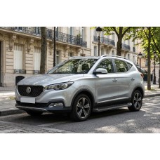 Бокові пороги Allmond Black (2 шт., Алюміній) для MG ZS 2017-2024 рр