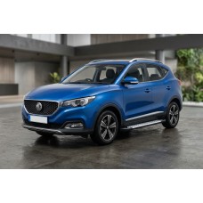 Бокові пороги Allmond Grey (2 шт., Алюміній) для MG ZS 2017-2024 рр