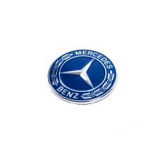 Заглушка вместо эмблемы на капот Mercedes (синяя, 57мм) для Тюнинг Mercedes