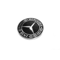 Заглушка вместо эмблемы на капот Mercedes (черная, 57мм) для Тюнинг Mercedes