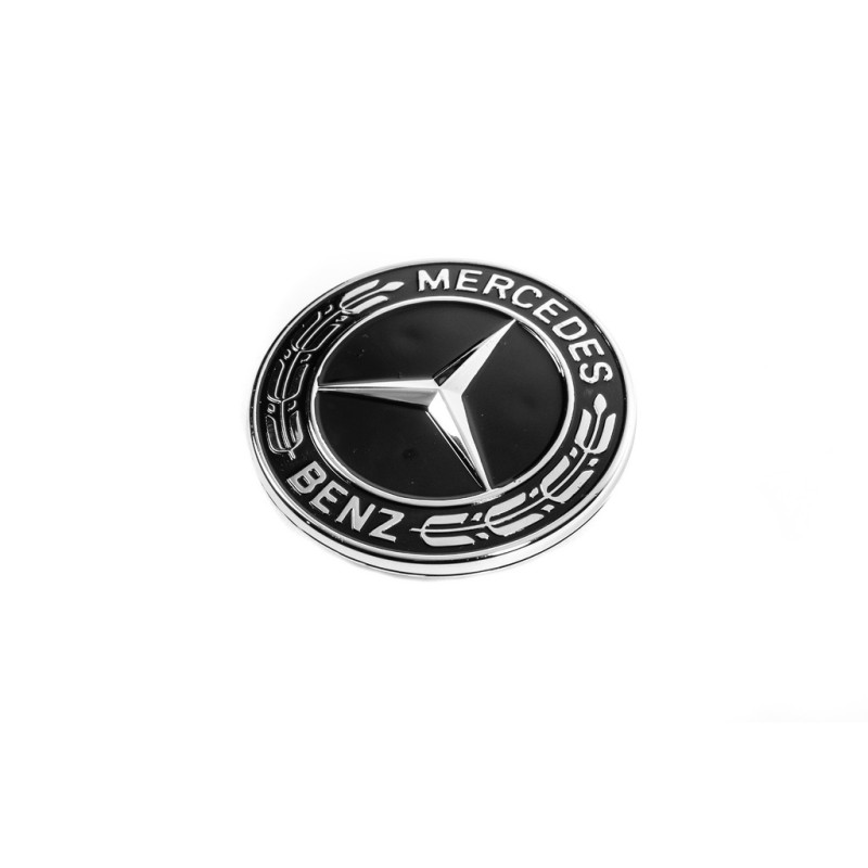 Заглушка вместо эмблемы на капот Mercedes (черная, 57мм) для Тюнинг Mercedes