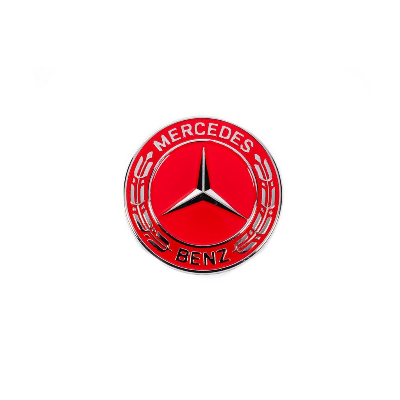 Заглушка вместо эмблемы на капот Mercedes (красная, 57мм) для Тюнинг Mercedes