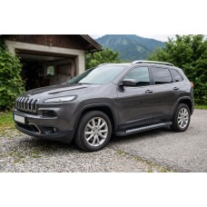 Бокові пороги Vision New Black (2 шт., Алюміній) для Jeep Cherokee KL 2013- рр