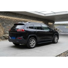 Боковые Подножки Allmond Black (2 шт., Алюминий) для Jeep Cherokee KL 2013- гг