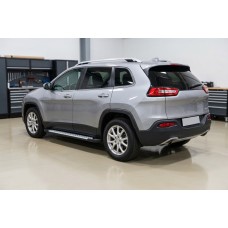 Бокові пороги Allmond Grey (2 шт., Алюміній) для Jeep Cherokee KL 2013- рр