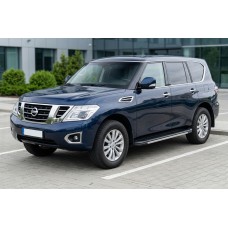 Бокові пороги Bosphore Grey (2 шт., Алюміній) для Nissan Armada 2016-2024 рр
