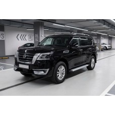 Бокові пороги Maya V2 (2 шт., Алюміній) для Nissan Armada 2016-2024 рр