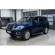 Бокові пороги Maya Blue (2 шт., Алюміній) для Nissan Armada 2016-2024 рр