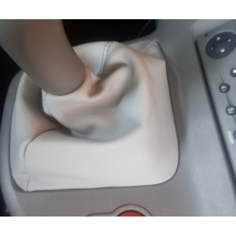 Чехол КПП (кожа) (серый) для Renault Kangoo 2008-2020 гг