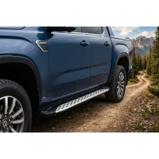 Бокові пороги Shining V1 (2 шт., Алюміній) для Volkswagen Amarok 2022- рр
