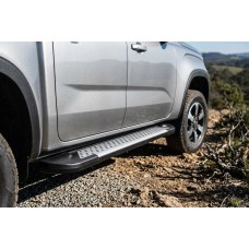 Бокові пороги Allmond Grey (2 шт., Алюміній) для Volkswagen Amarok 2022- рр