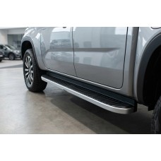Бокові пороги Tayga Grey (2 шт., Алюміній) для Volkswagen Amarok 2022- рр