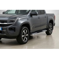 Бокові пороги Tayga V2 (2 шт., Алюміній) для Volkswagen Amarok 2022- рр