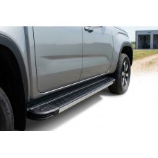 Бокові пороги Maya V1 (2 шт., Алюміній) для Volkswagen Amarok 2022- рр
