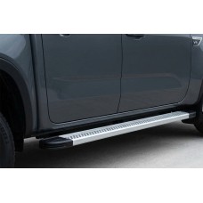 Бокові пороги Maya V2 (2 шт., Алюміній) для Volkswagen Amarok 2022- рр