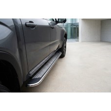 Бокові пороги Maydos V2 (2 шт., Алюміній) для Volkswagen Amarok 2022- рр