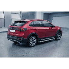Боковые Подножки BlackLine (2 шт., Алюминий) для Volkswagen Taigo 2020- гг
