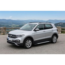 Бокові пороги Line (2 шт., Алюміній) для Volkswagen T-Cross 2019- рр