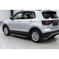 Бокові пороги Bosphore Grey (2 шт., Алюміній) для Volkswagen T-Cross 2019- рр