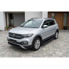 Бокові пороги Bosphore Black (2 шт., Алюміній) для Volkswagen T-Cross 2019- рр