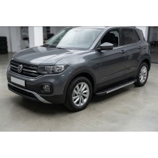 Бокові пороги Duru (2 шт., Алюміній) для Volkswagen T-Cross 2019- рр