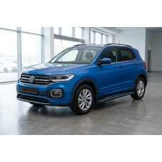 Бокові пороги Maya Blue (2 шт., Алюміній) для Volkswagen T-Cross 2019- рр