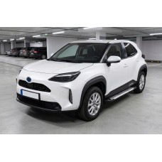 Бокові пороги Line (2 шт., Алюміній) для Toyota Yaris/Yaris Cross (XP210) 2020- рр