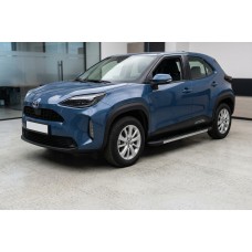 Бокові пороги Duru (2 шт., Алюміній) для Toyota Yaris/Yaris Cross (XP210) 2020- рр