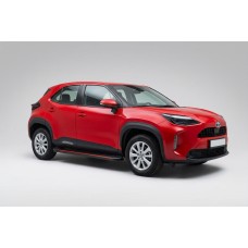 Бокові пороги Maya Red (2 шт., Алюміній) для Toyota Yaris/Yaris Cross (XP210) 2020- рр