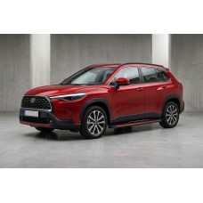 Бокові пороги Maya Red (2 шт., Алюміній) для Toyota Corolla Cross 2020- рр