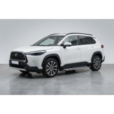 Бокові пороги Rainbow (2 шт., Алюміній) для Toyota Corolla Cross 2020- рр