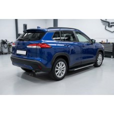 Бокові пороги Duru (2 шт., Алюміній) для Toyota Corolla Cross 2020- рр