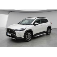 Бокові пороги Line (2 шт., Алюміній) для Toyota Corolla Cross 2020- рр