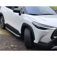 Бокові пороги BlackLine (2 шт., Алюміній) для Toyota Corolla Cross