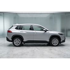 Бокові пороги Fullmond (2 шт., Алюміній) для Toyota Corolla Cross 2020- рр