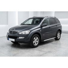 Боковые Подножки Shining V1 (2 шт., Алюминий) для SsangYong Kyron 2005-2014 гг