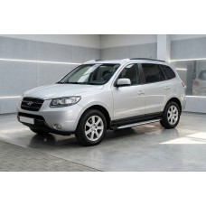 Бокові пороги Shining V1 (2 шт., Алюміній) для Hyundai Santa Fe 2 2006-2012 рр
