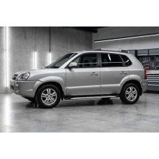 Боковые Подножки Shining V1 (2 шт., Алюминий) для Hyundai Tucson JM 2004- гг